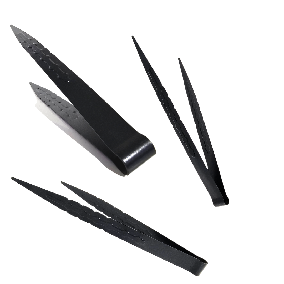 Alluminium Matt Black tongs