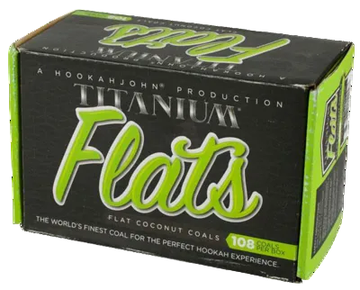 Titanium Flats Natural Hookah Coals - Flats - 108ct - ASHISHA