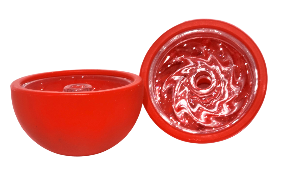 Silicone Ball head with glass