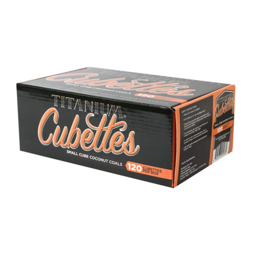 Titanium Cubettes Natural Hookah Coals - Cubettes - 120ct - ASHISHA